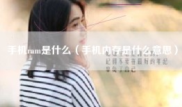 手机ram是什么（手机内存是什么意思）