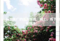 App运营推广的三大渠道：线上、线下和新媒体