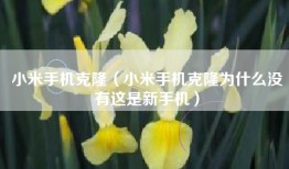 小米手机克隆（小米手机克隆为什么没有这是新手机）