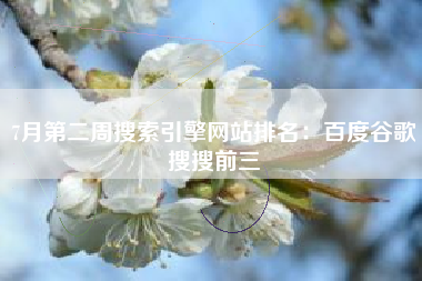 7月第二周搜索引擎网站排名：百度谷歌搜搜前三