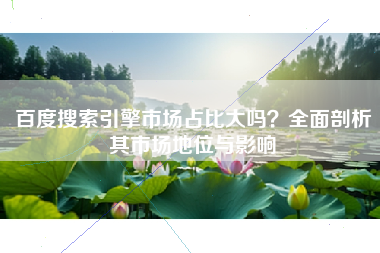 百度搜索引擎市场占比大吗？全面剖析其市场地位与影响