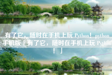 有了它，随时在手机上玩 Python！python手机版「有了它，随时在手机上玩 Python！」
